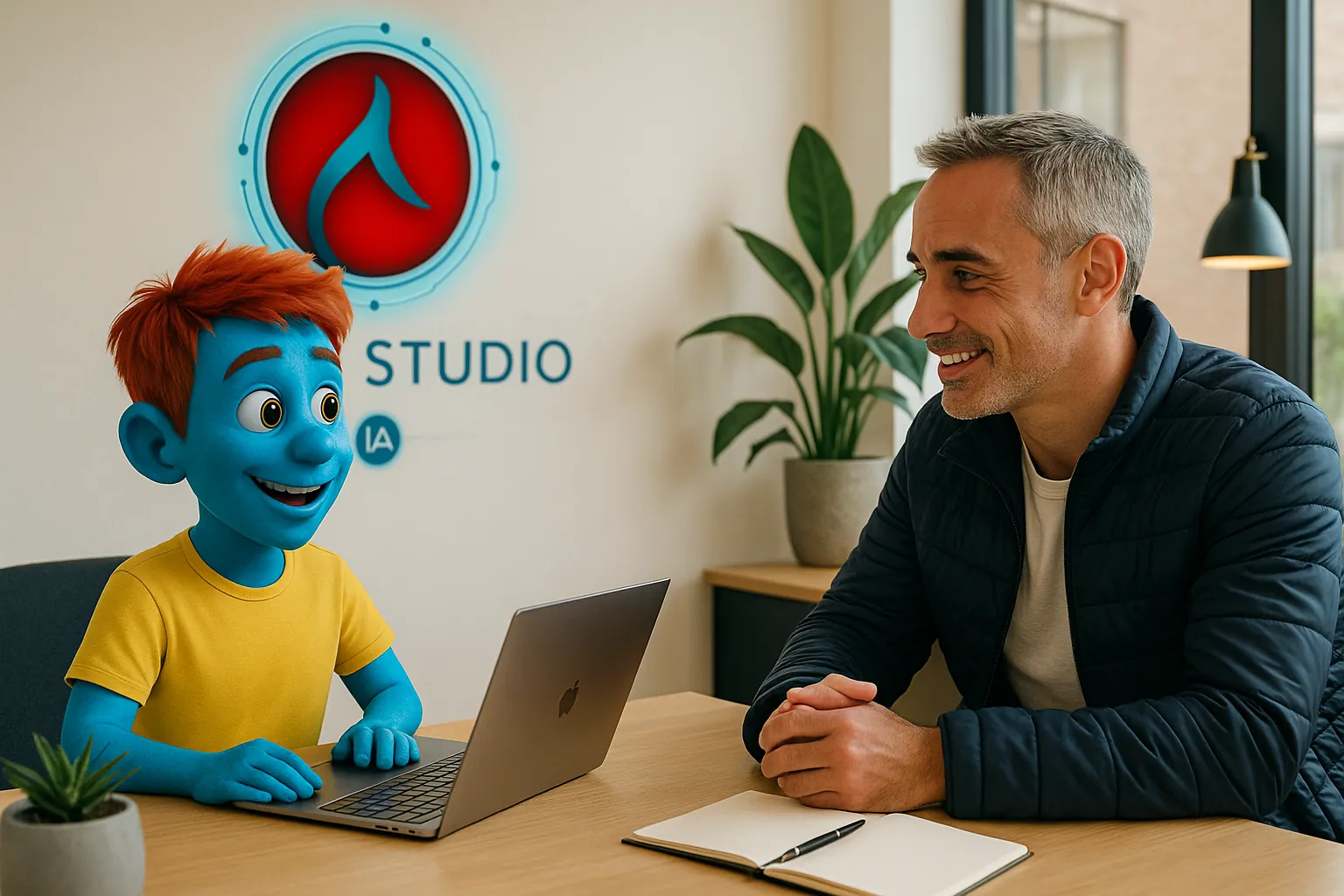 Discussion créative au bureau moderne